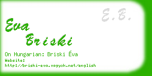 eva briski business card