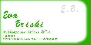 eva briski business card